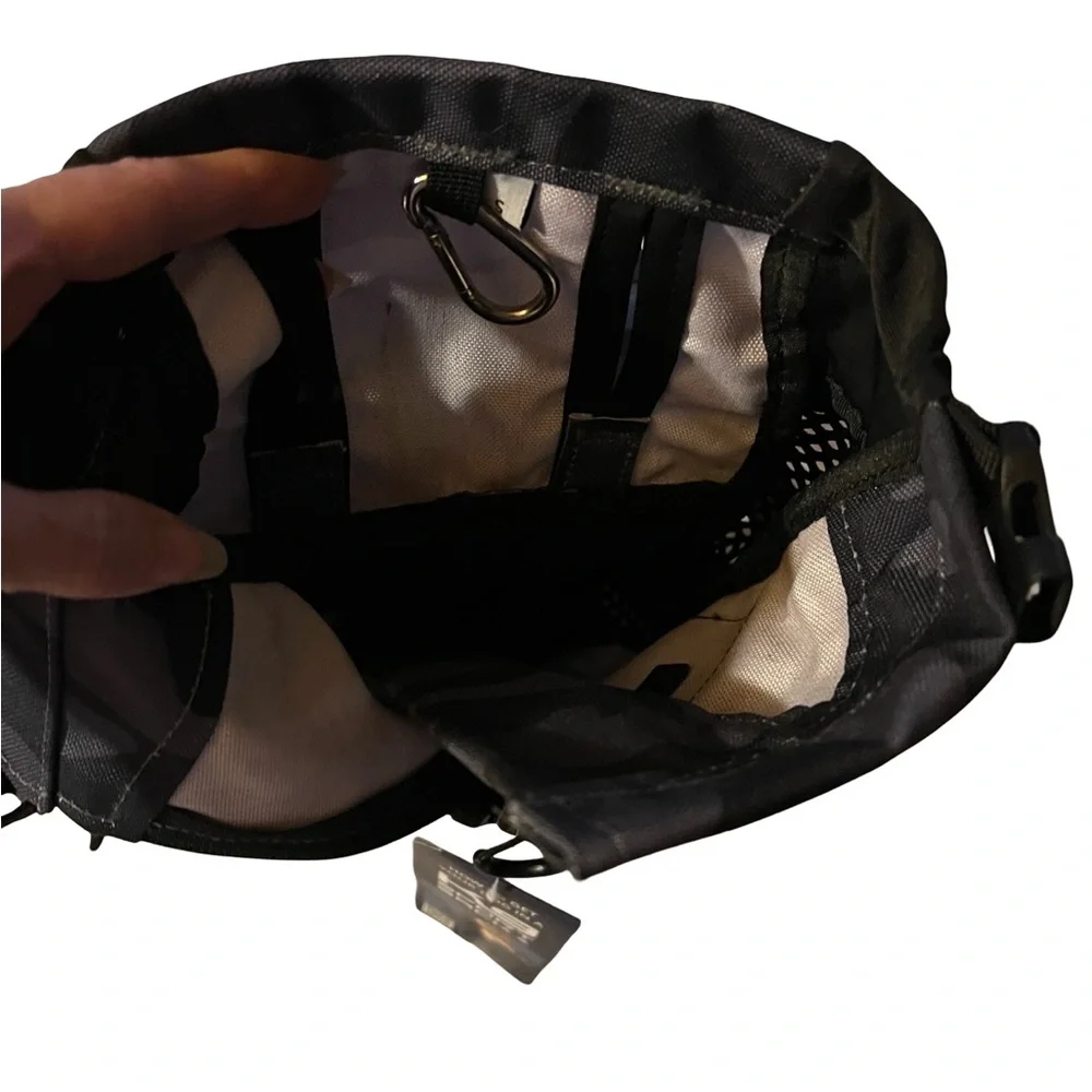 Stylish Black/Grey Camouflage Dog Carrier Backpack
